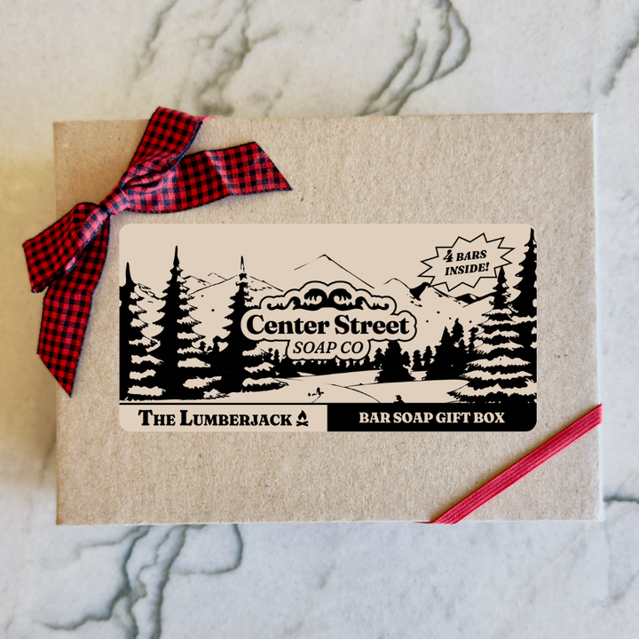 The Lumberjack Gift Box of Handmade Bar Soap by Center Street Soap Co. for Christmas