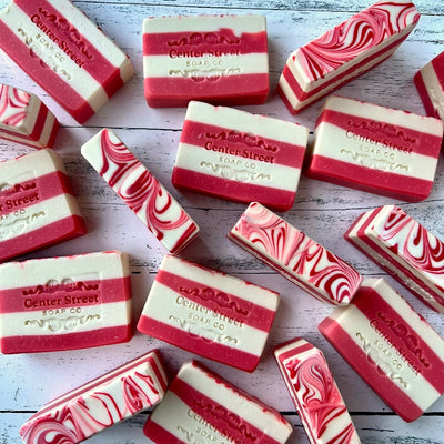 Center Street Soap Co. Candy Cane Handmade Soap Bar