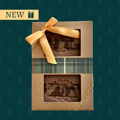 Almond Cookie Gift Box (Two Handmade Soap Bars in Seasonal Gift Box)