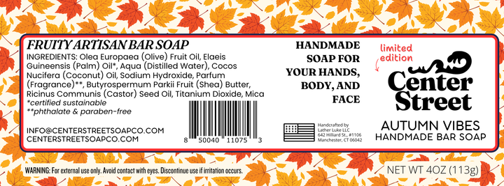 Autumn Vibes Handmade Soap Bar (4oz)