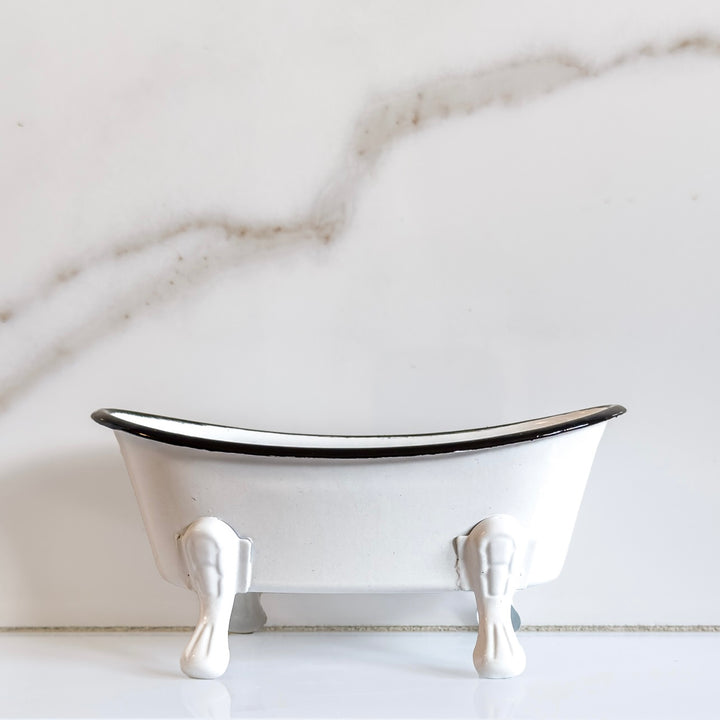 Center Street Soap Co. White Bathtub Soap Dish
