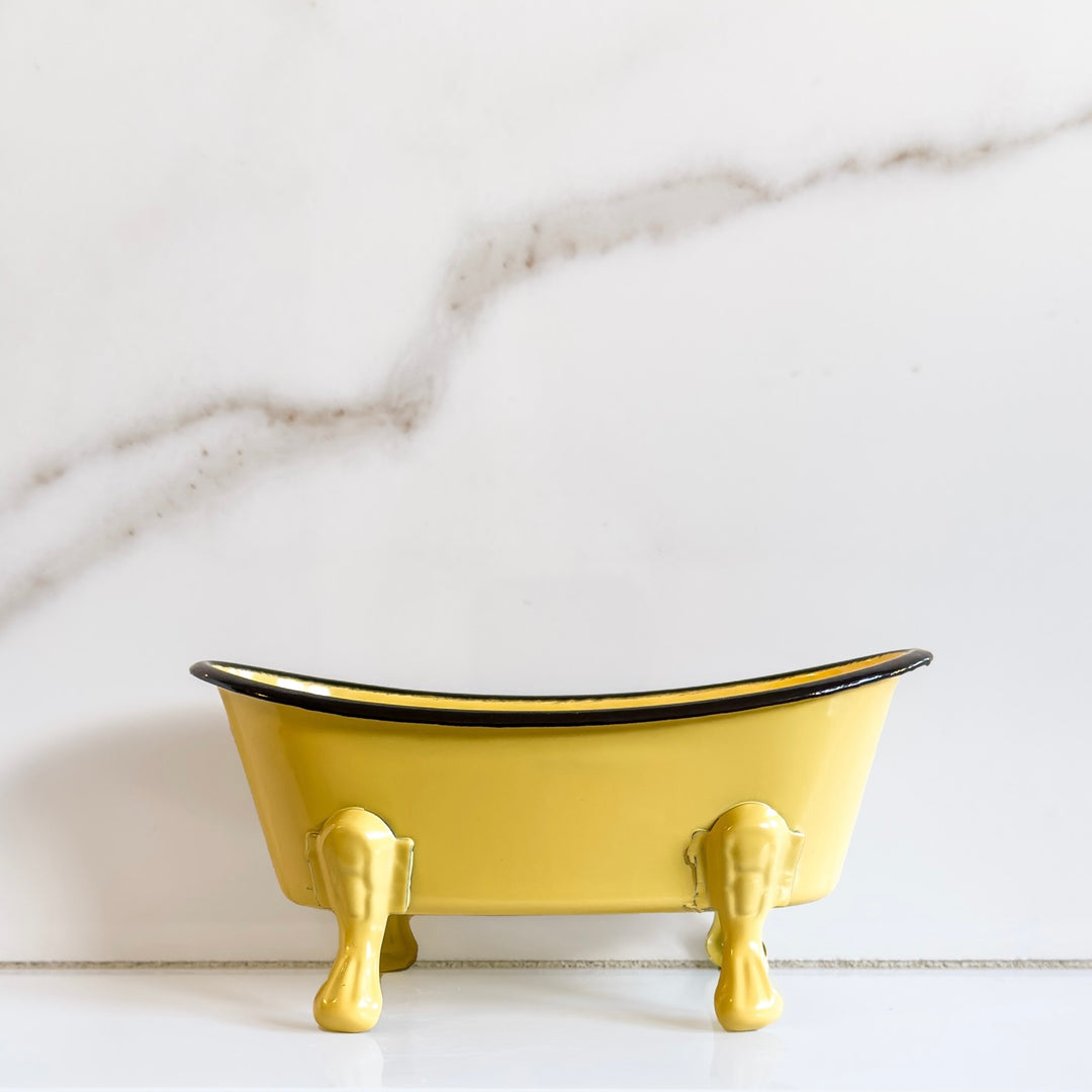 Center Street Soap Co. Yellow Bathtub Soap Dish