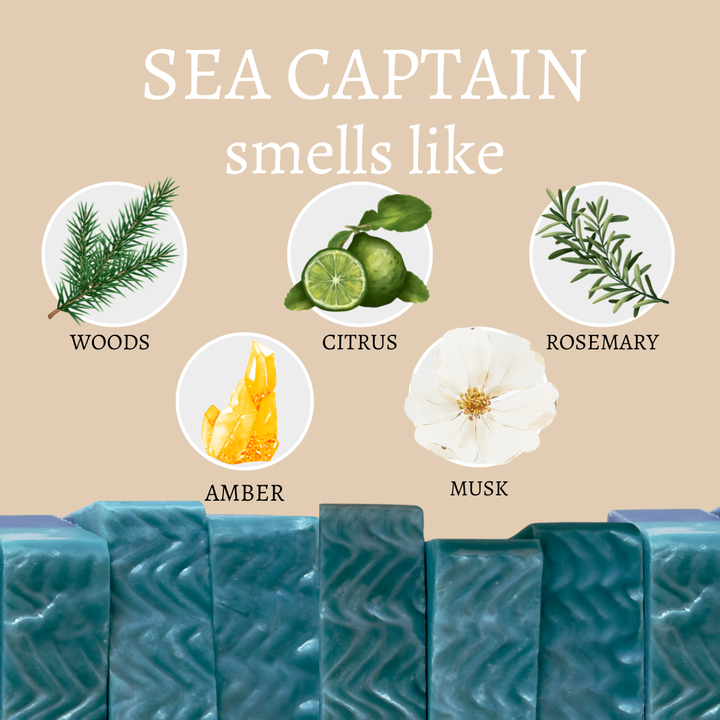 Sea Captain Handmade Bar Soap by Center Street Soap Co. Smells Like Graphic