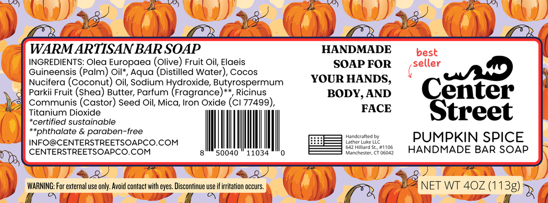 Pumpkin Spice Handmade Soap Bar (4oz)