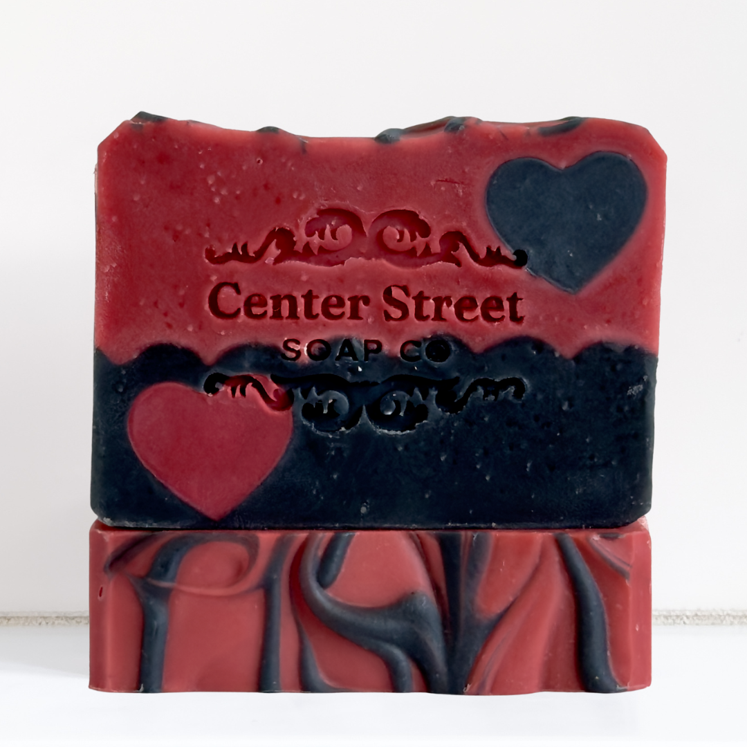 Queen of Hearts Handmade Soap Bar for Valentine's Day by Center Street Soap Co.