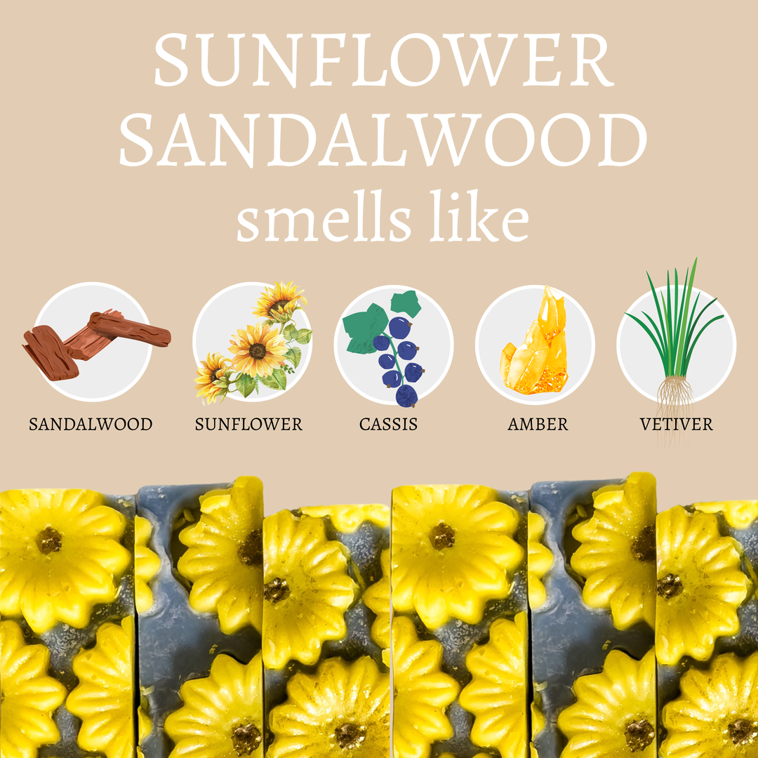 Sunflower Sandalwood Handmade Soap Bar