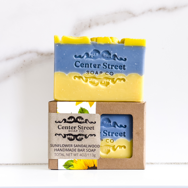 Sunflower Sandalwood Handmade Soap Bar