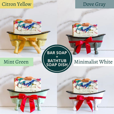 Handmade Soap + Bathtub Gift Set