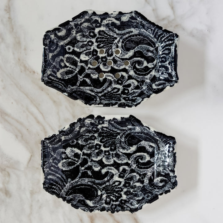 Vintage Lace Ceramic Soap Dish