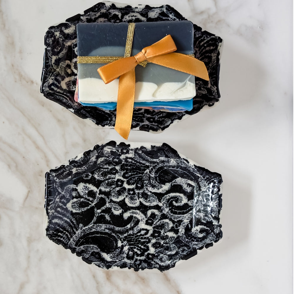 Vintage Lace Ceramic Soap Dish