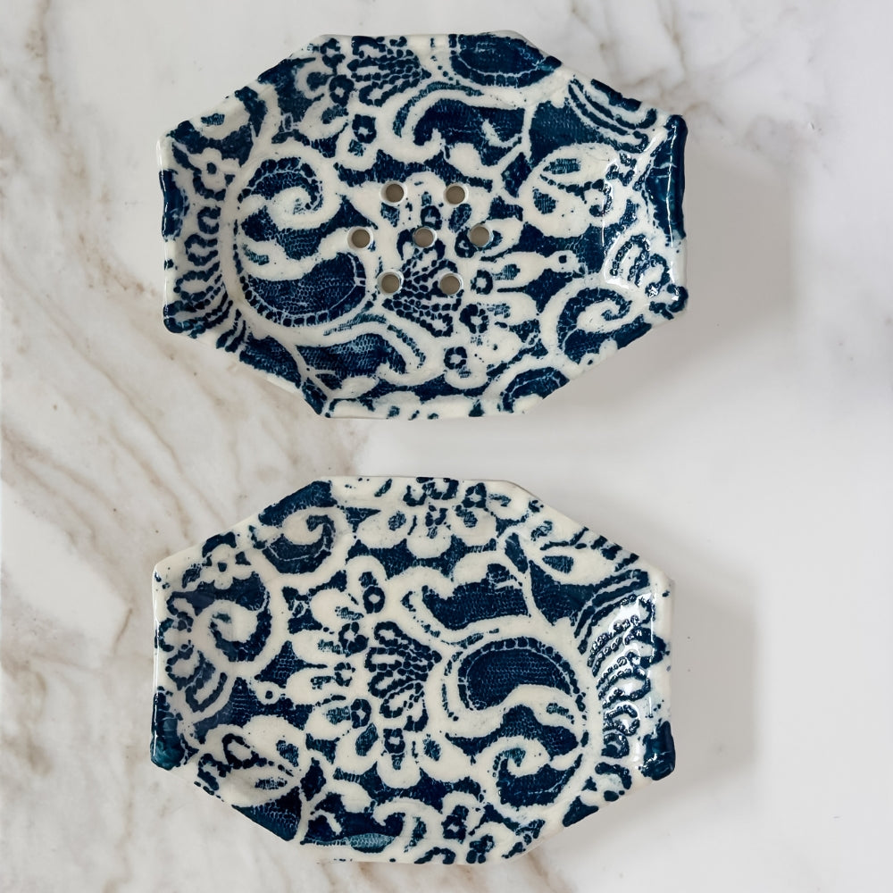 Vintage Lace Ceramic Soap Dish