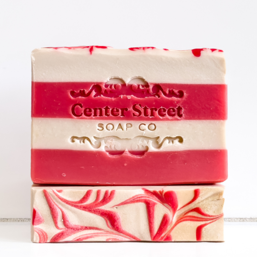 Candy Cane Handmade Soap Bar