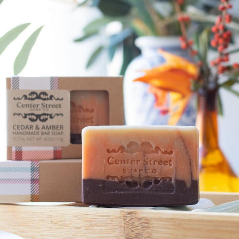 Cedar & Amber Handmade Soap Bar
