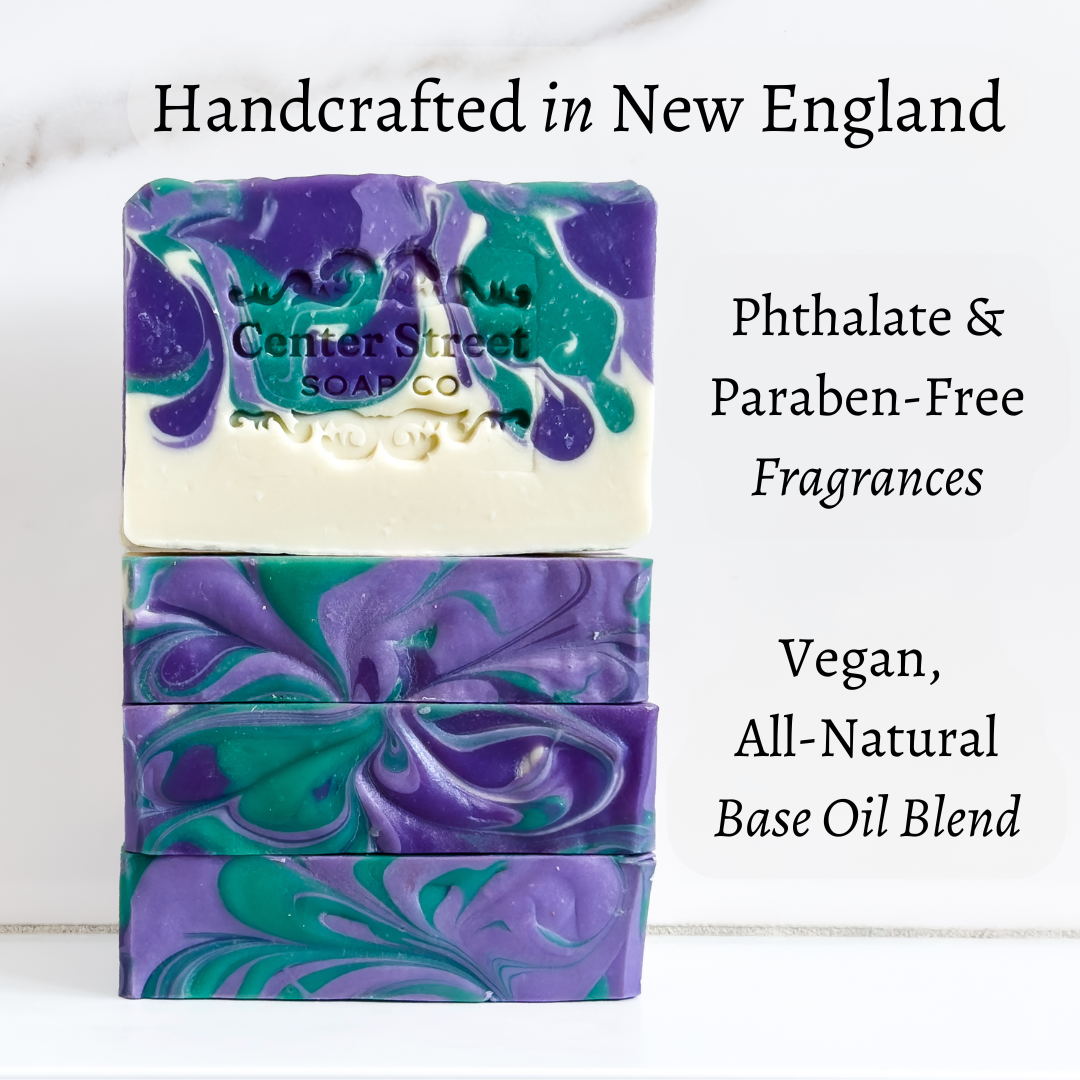 Fresh Lilac Handmade Soap Bar by Center Street Soap Co. Handmade in New England