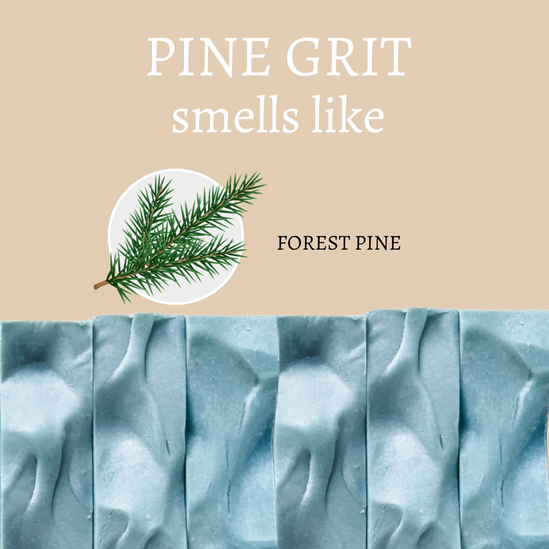 Pine Grit Handmade Bar Soap by Center Street Soap Co. Smells Like Graphic