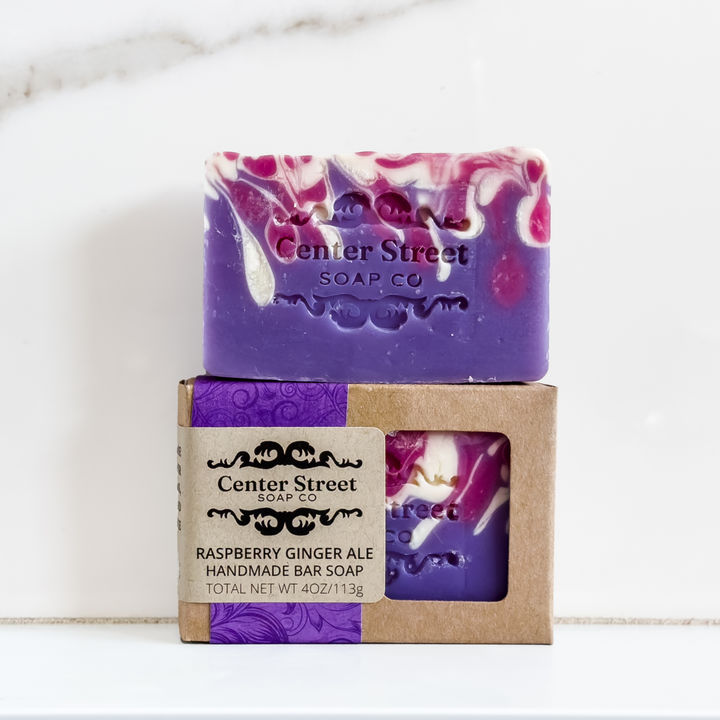 Raspberry Ginger Ale Handmade Soap Bar